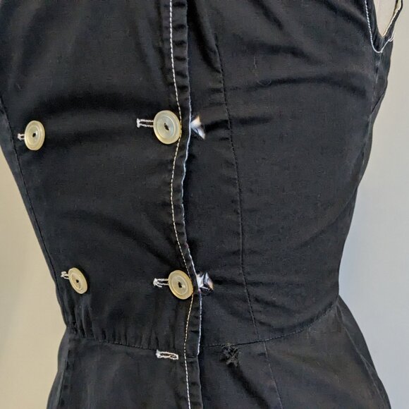 Vintage Handmade 1950s Sleeveless A-Line Sailor Inspired Dress XS - Picture 10 of 12